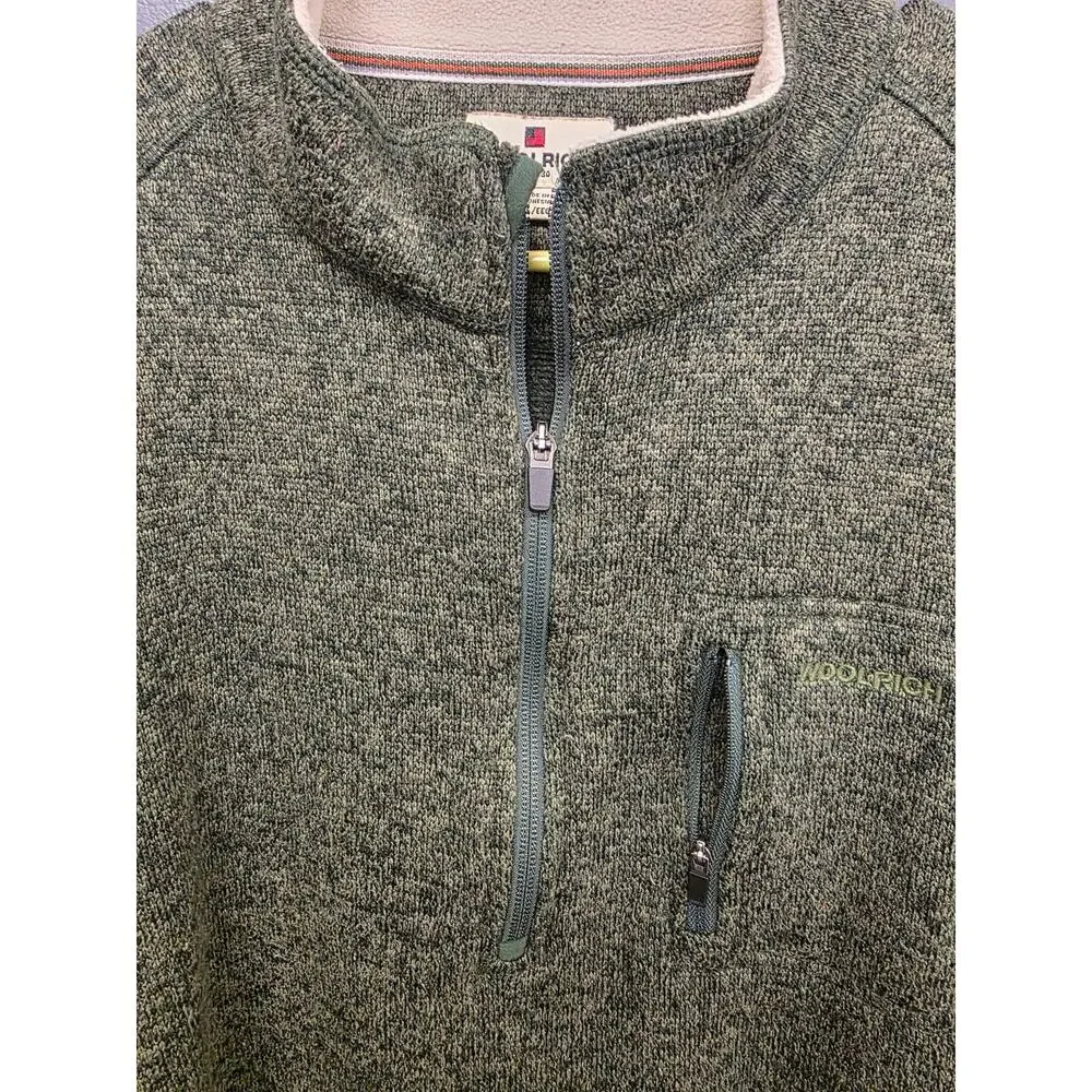 WOOLRICH GREEN 1/4 ZIP PULLOVER XXL 1033